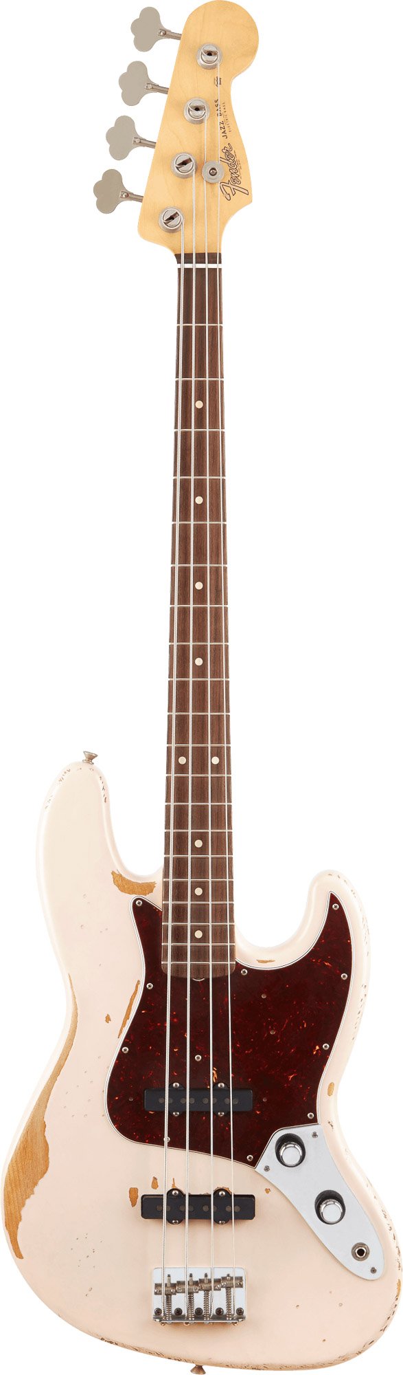 Fender Flea Jazz Bass, Rosewood Fingerboard in Roadworn Shell Pink