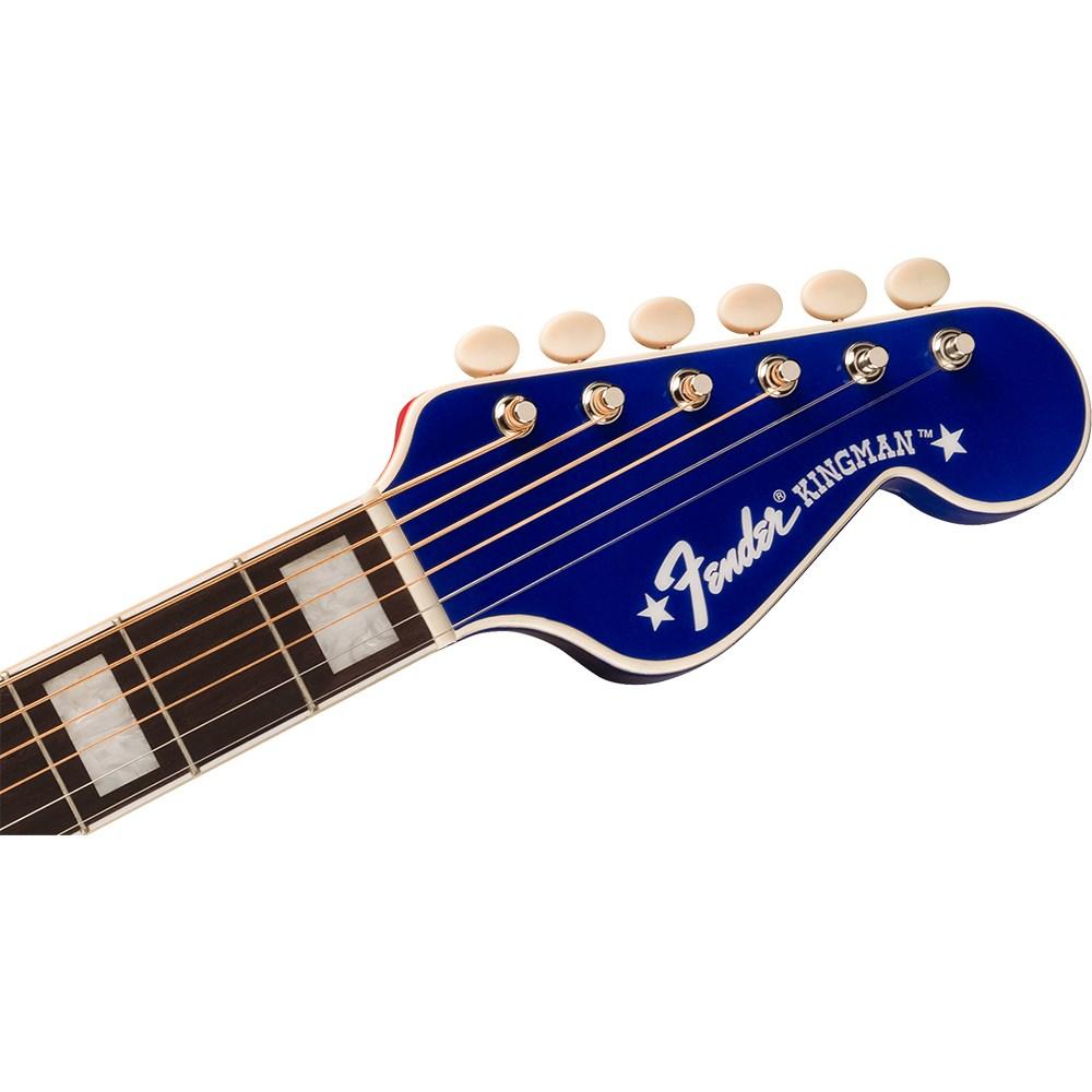 Fender Buck Owens Kingman Acoustic Guitar, Rosewood Fingerboard in Red White and Blue