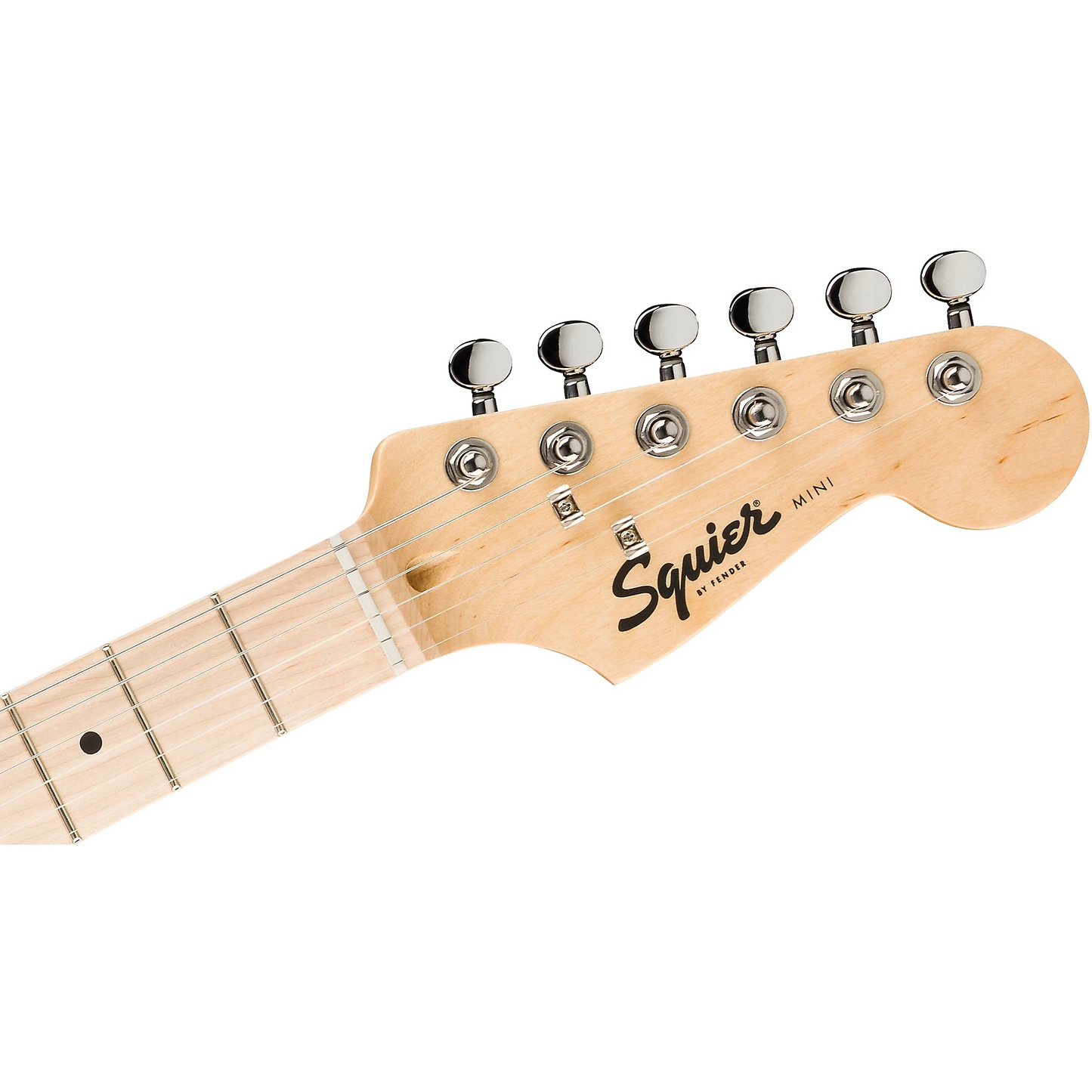 Squier Mini Stratocaster Electric Guitar, Maple Fingerboard in California Blue