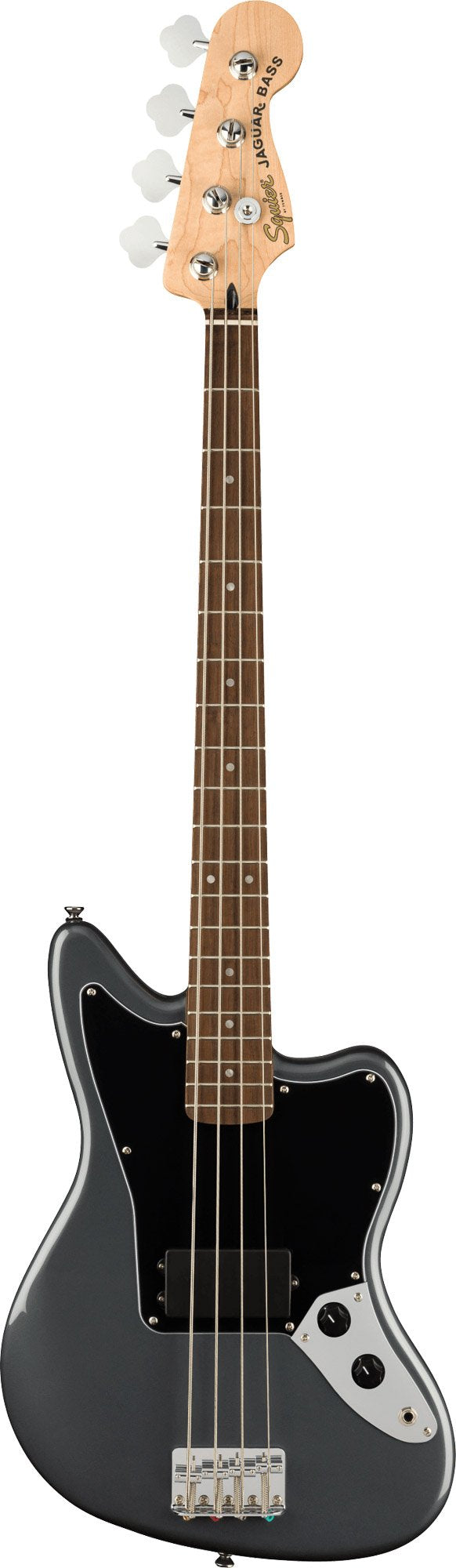 Squier Affinity Series Jaguar Bass H , Laurel Fingerboard in Charcoal Frost Metallic