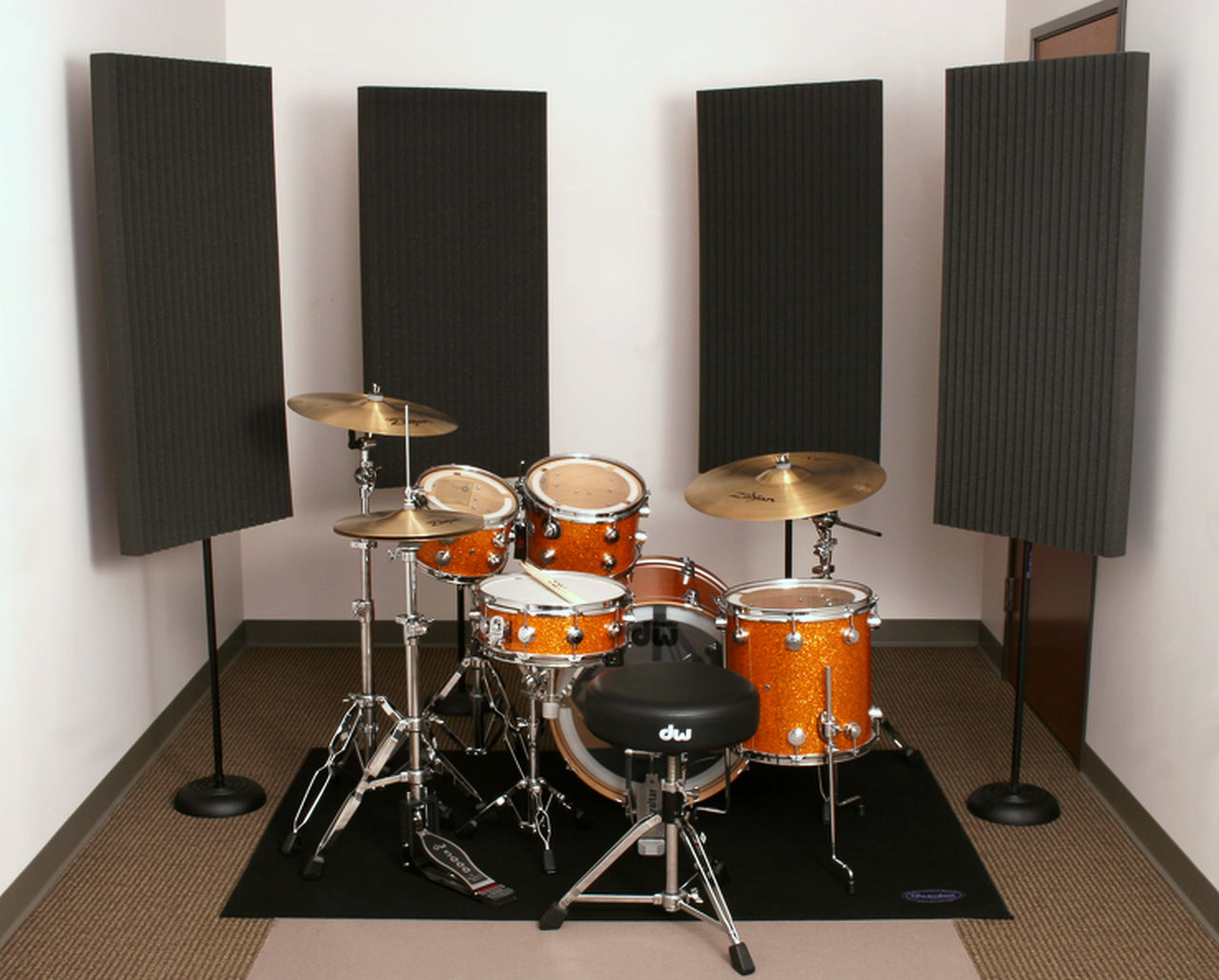 Auralex 3" ProMAX 2'x4' Panels in Charcoal 2 Stands