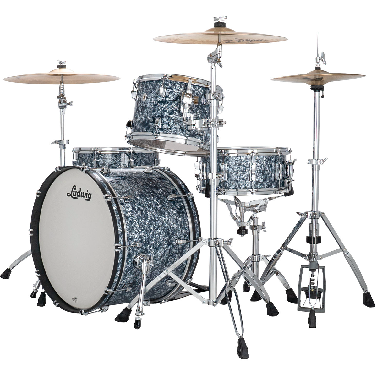 Ludwig NeuSonic FAB 3-Piece Shell Pack in Steel Blue Pearl