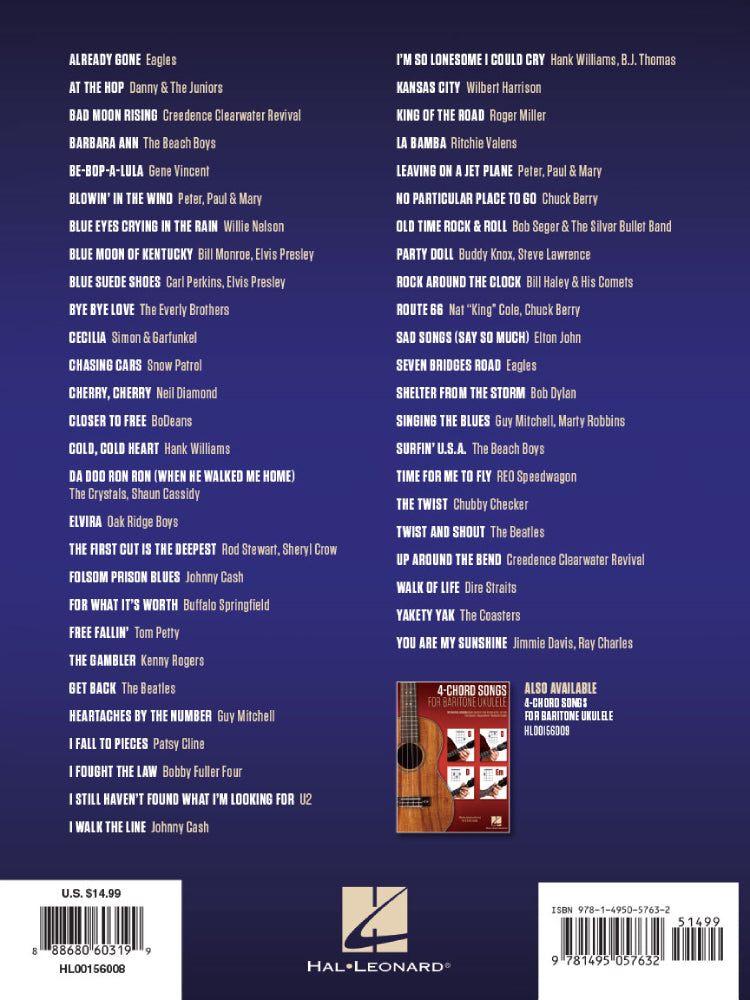 3 Chord Songs For Baritone Ukulele G-C-D