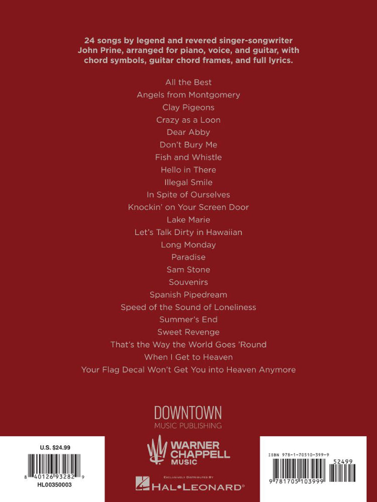 The John Prine Sheet Music Collection PVG