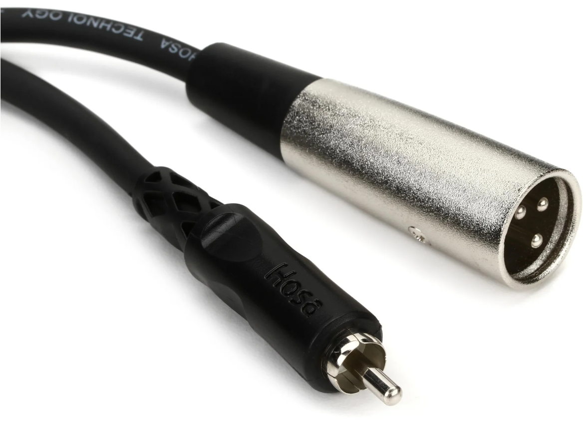 Hosa XRM115 RCA to XLR3M Unbalanced Interconnect Cable 15 ft