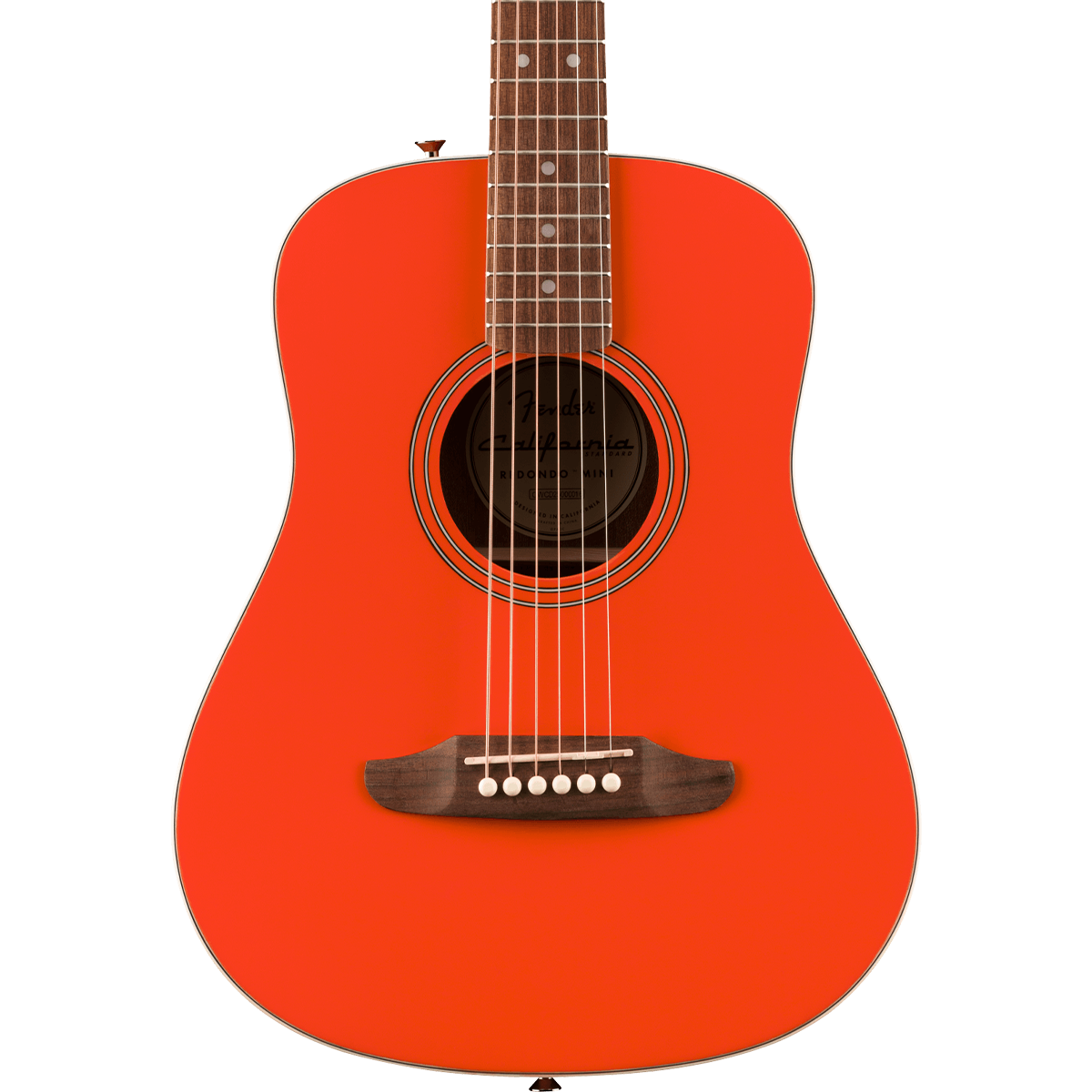 Fender California Standard Redondo Mini Acoustic Guitar In Fiesta Red Fender California Standard Redondo Mini Acoustic Guitar In Fiesta Red