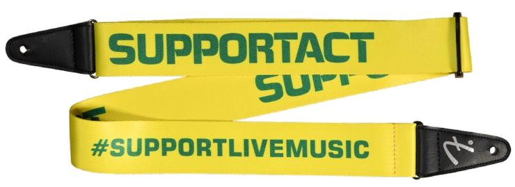 Fender FSR Support Act Charity Strap in Yellow & Green