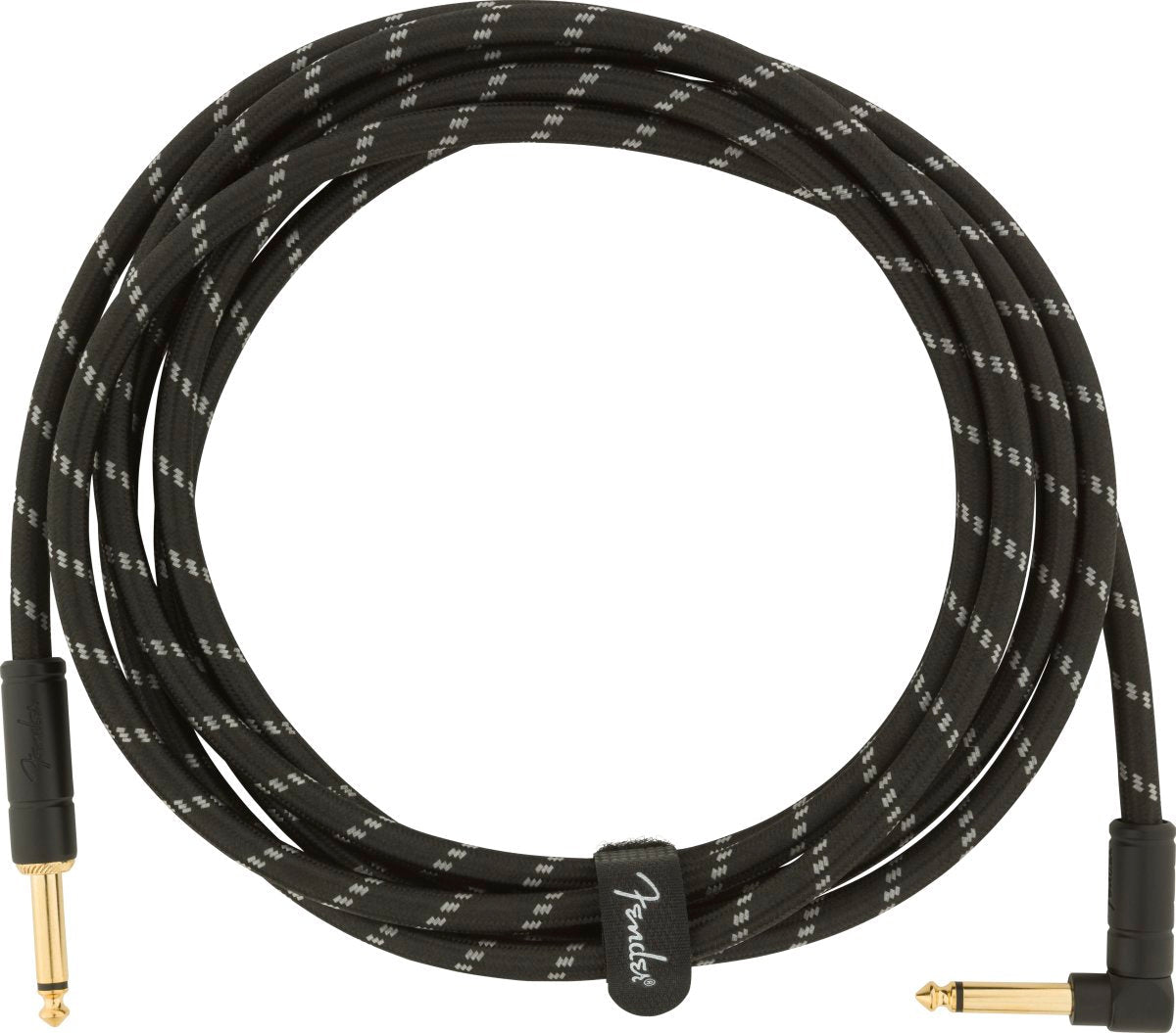 Fender 10' Deluxe Series Instrument Cable in Black Tweed