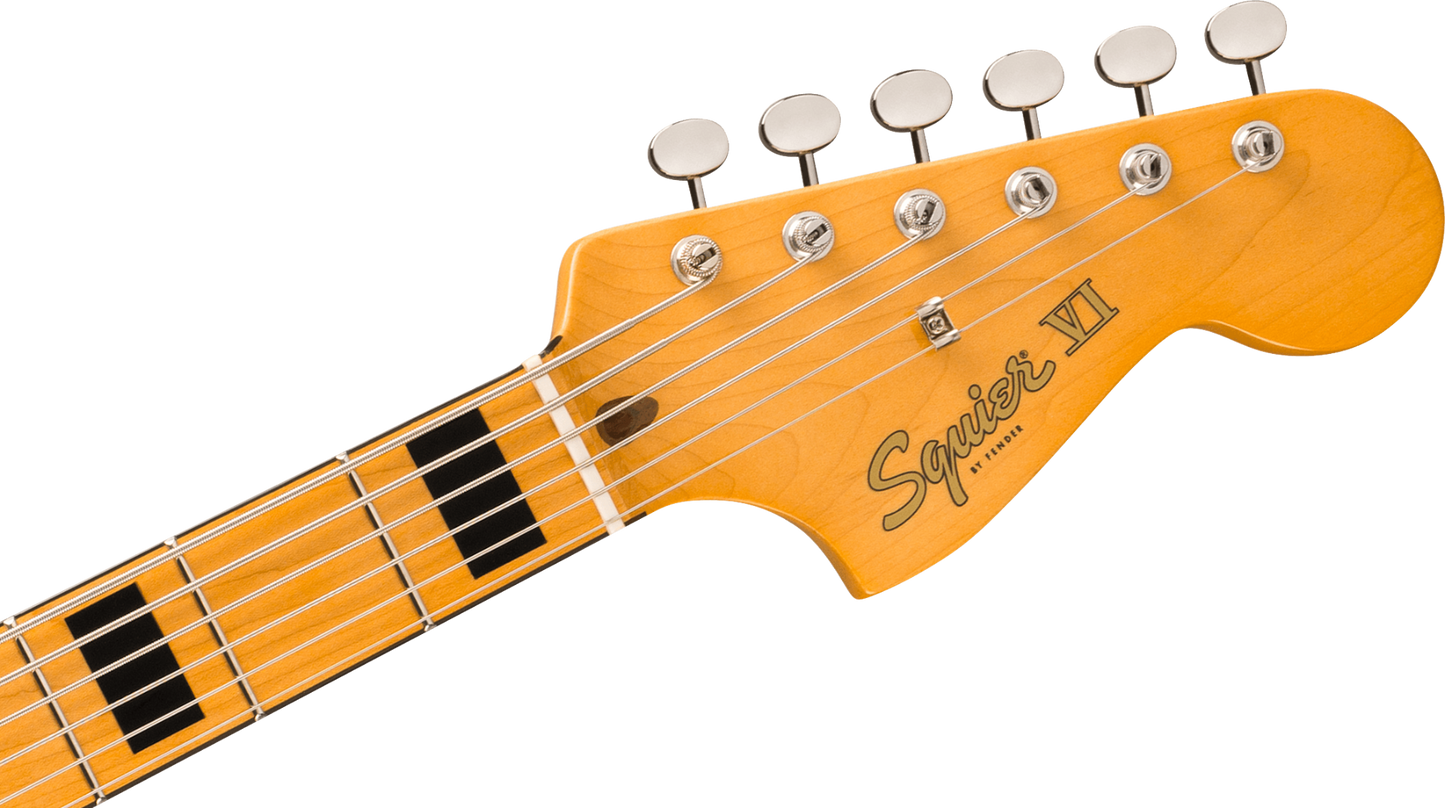 Squier FSR Classic Vibe™ Bass VI, Maple Fingerboard, Black Pickguard in Antigua