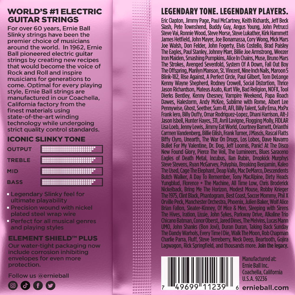 Ernie Ball Mega Slinky Nickel Wound Electric Guitar Strings 3 Pk 10.5-48