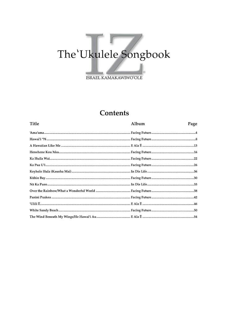 Iz The Ukulele Songbook TAB