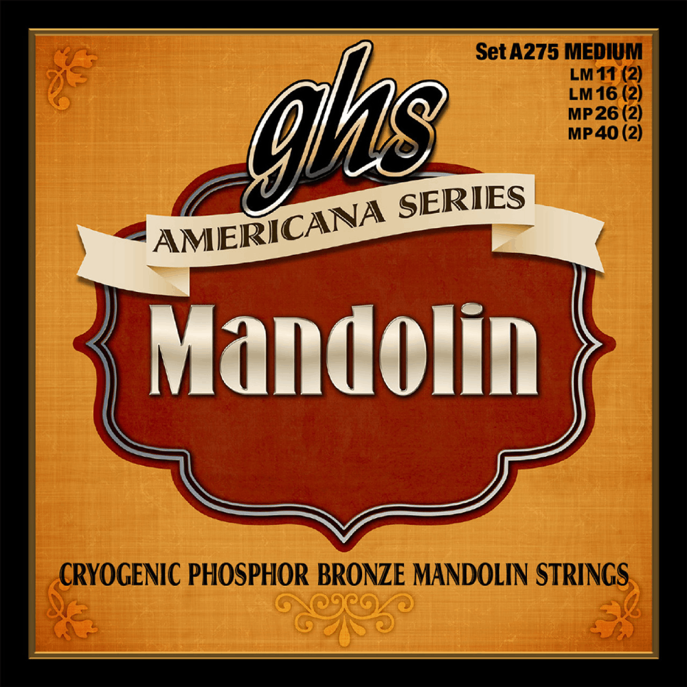 GHS A275 Americana Series Phosphor Bronze Mandolin Strings Medium 11-40 Gauge