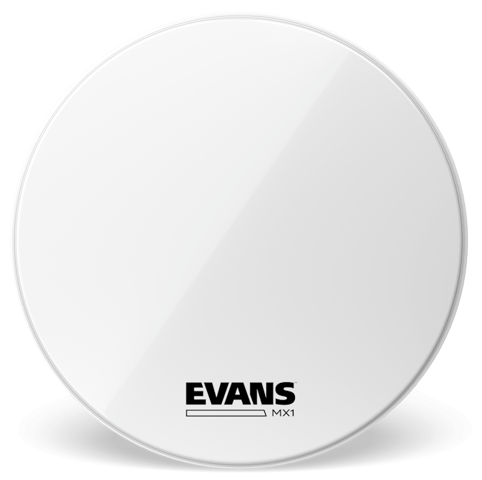 Evans MX1 White Marching 24" Bass Drum Head