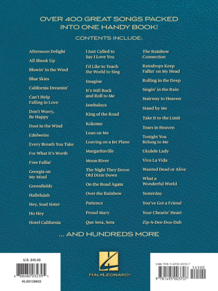 Ukulele Fake Book Full Size Edition 9X12 Spiral