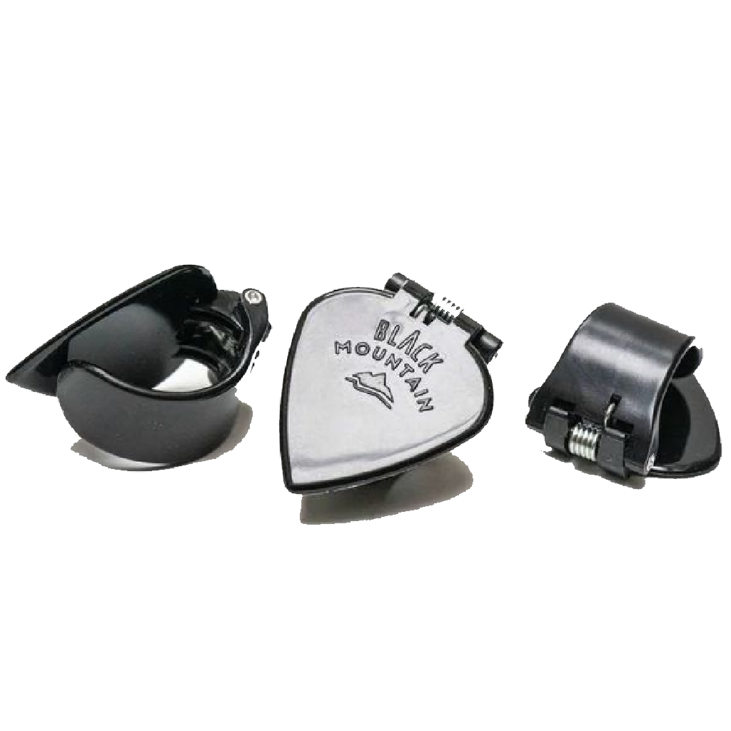 Black Mountain Spring Loaded Thumb Pick Jazz Tip in Black