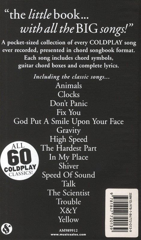 The Little Black Song Book Of Coldplay