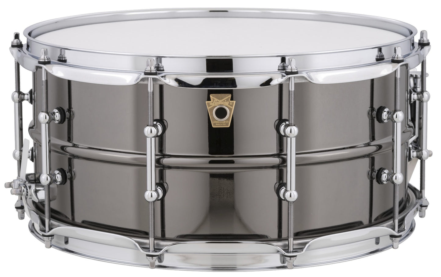 Ludwig Black Beauty 6.5" X 14" Smooth Shell Tube Lugs Snare Drum