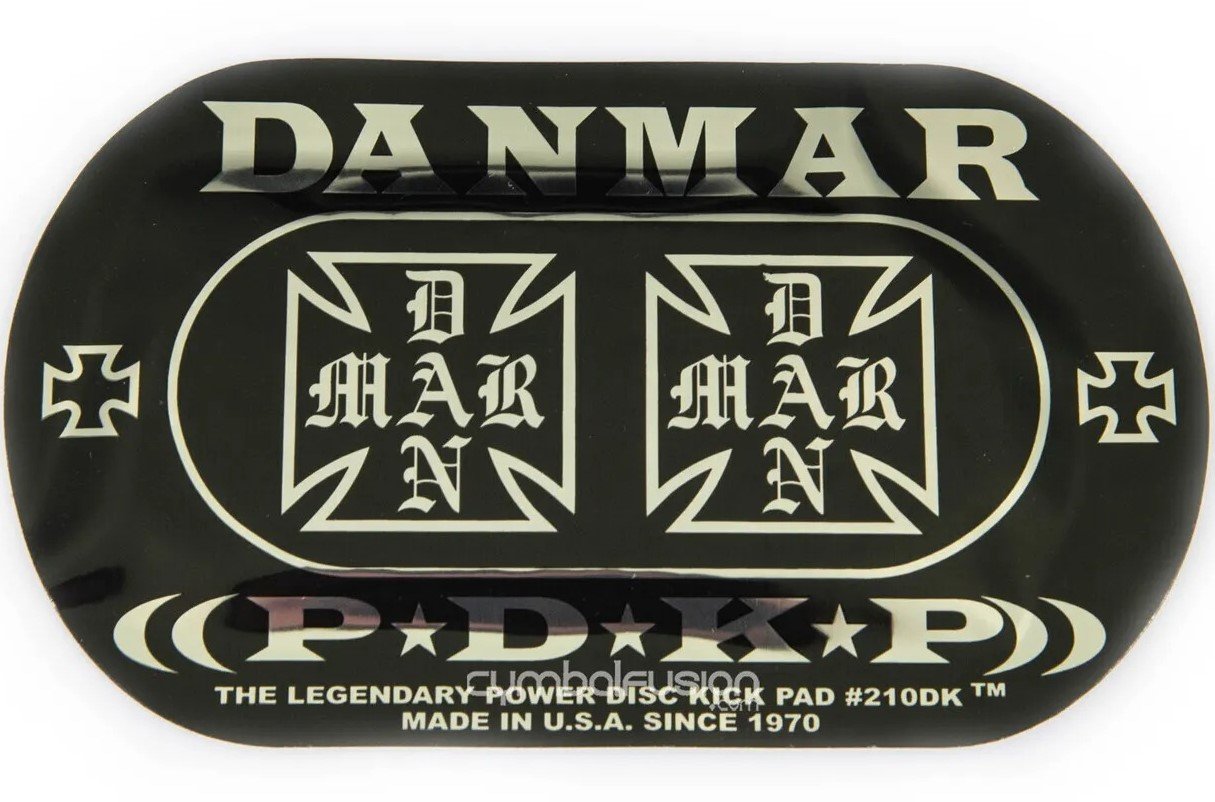 Danmar BB1458 Double Kick Bass Drum Impact Pad Iron Cross