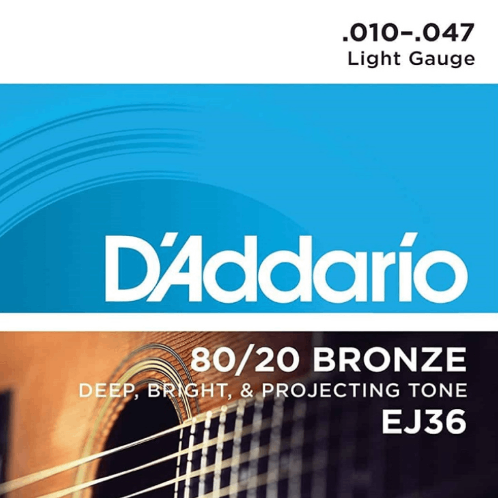 DAddario EJ36 12 String Bronze Light Acoustic Guitar Strings