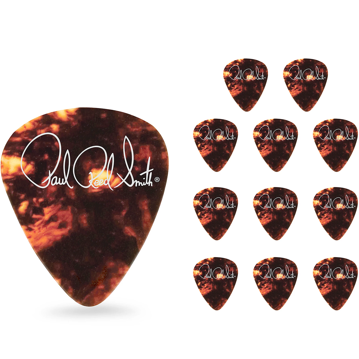 PRS Classic Tortoise Shell Celluloid Picks Medium 12 Pack