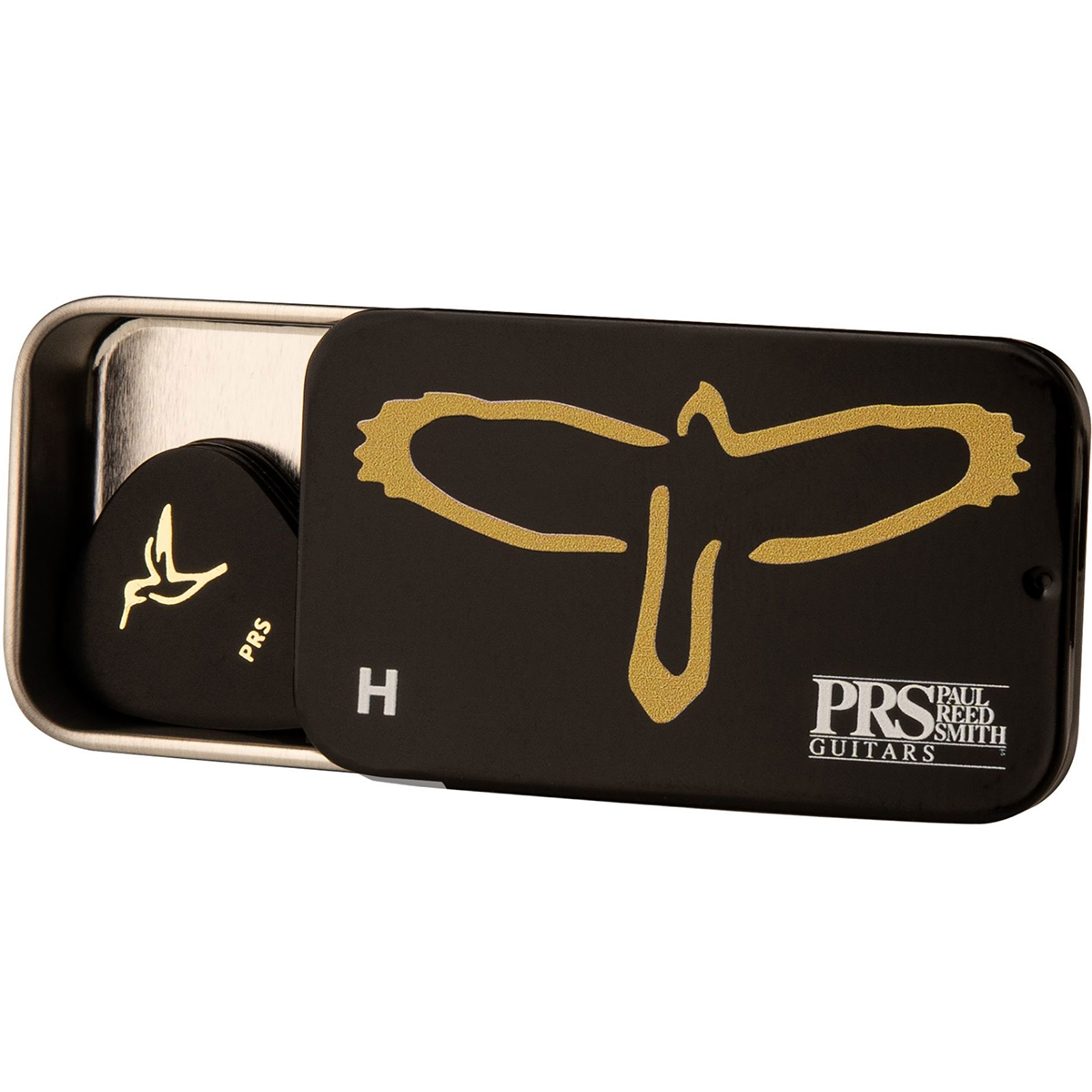 PRS Gold Birds Assorted Heavy Picks with Tin 12 Pack