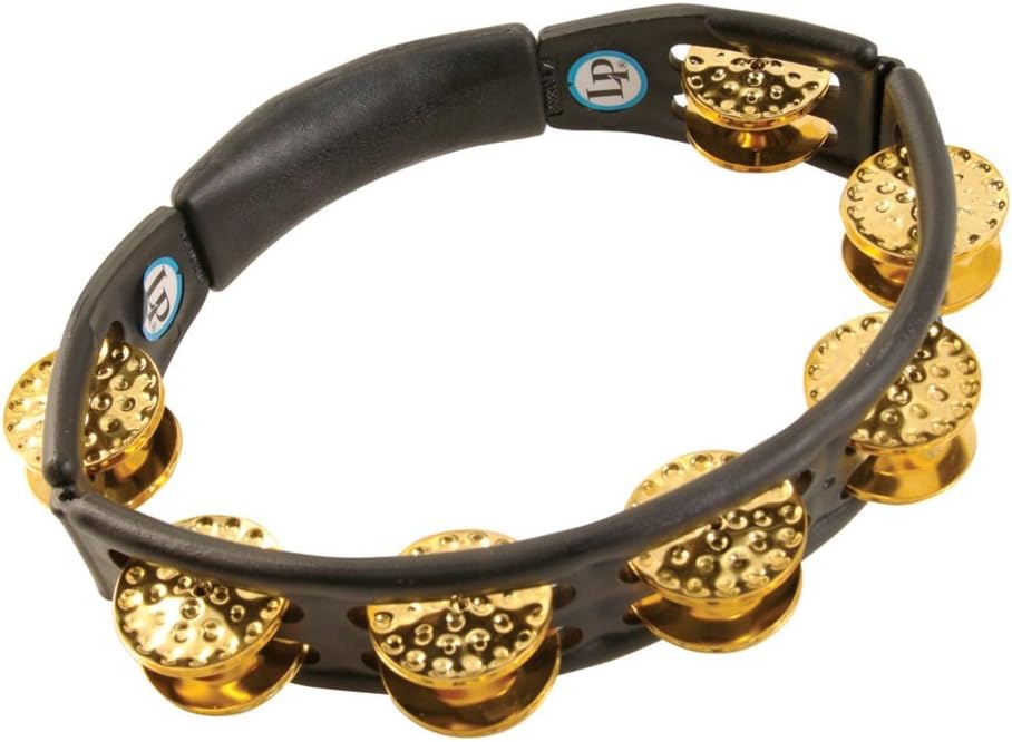 LP LP174 Cyclops Handheld Tambourine in Black Dimpled Brass