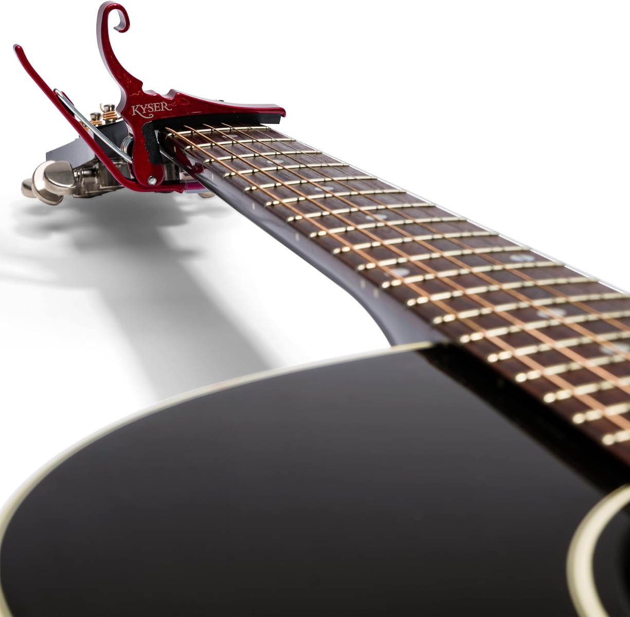 Kyser Quick Change Acoustic Guitar Capo in Ruby Red