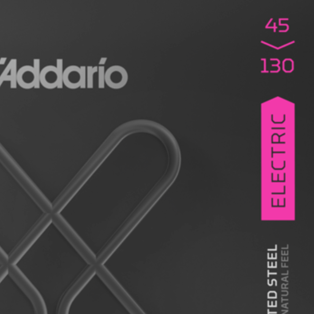 D'Addario XTB45130 XT Nickel Plated Steel Regular Light Long Scale Bass Guitar Strings 45-130 Gauge
