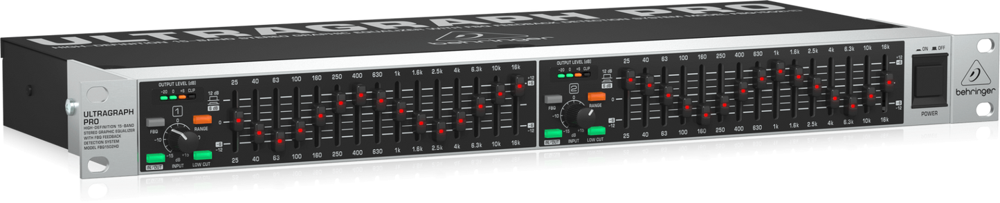 Behringer Ultragraph Pro FBQ1502HD High Definition 15 Band Stereo Graphic Equalizer