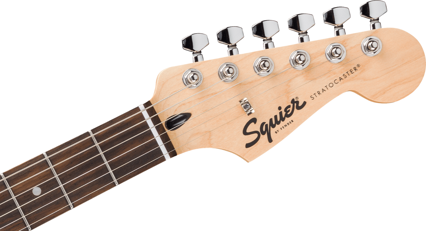 Squier FSR Squier Sonic Stratocaster, Laurel Fingerboard, White Pickguard in Sea Foam Green