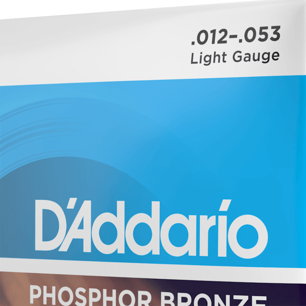 D'Addario EJ16 Phosphor Bronze Acoustic Guitar Strings Light 12-53 Gauge