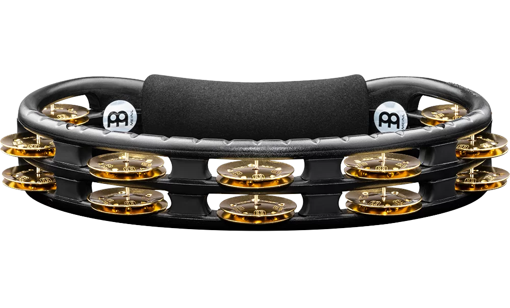 Meinl Percussion TMT1BBK Traditional ABS Series Hand Held Molded ABS Tambourine Solid Brass Jingles in Black