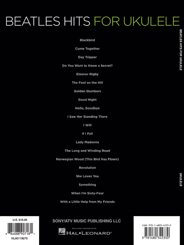 Beatles Hits Ukulele TAB