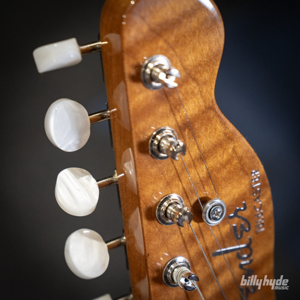 Fender Custom Shop American Custom Telecaster NOS Electric Guitar in Sapphire Blue Transparent