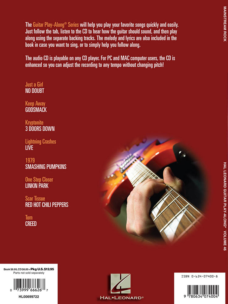Mainstream Rock Guitar Playalong Volume 46 BK/CD
