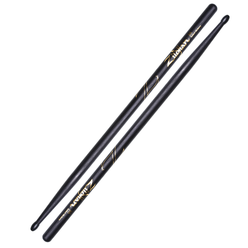 Zildjian Hickory Series 5A Nylon Tip Drumsticks in Black