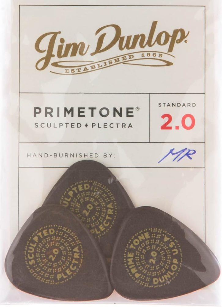 Jim Dunlop 2.0 Primetone Standard Smooth Pick 3 Player's Pack