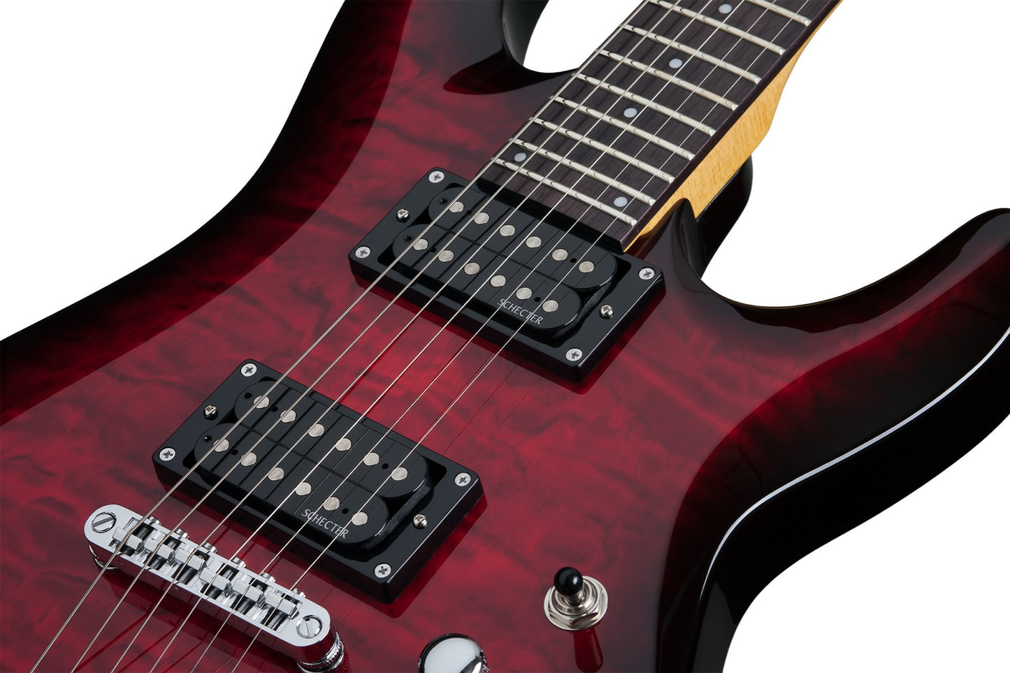 Schecter C 6 Plus in See Thru Cherry Burst