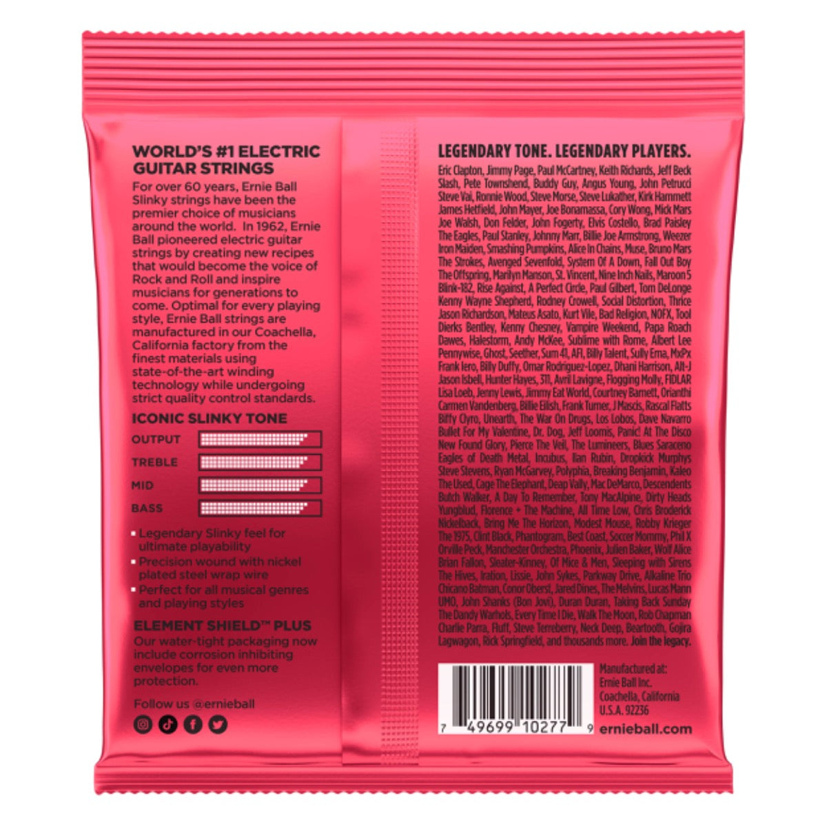 Ernie Ball Burly Slinky Nickel Wound Electric Guitar Strings 11-52 Gauge