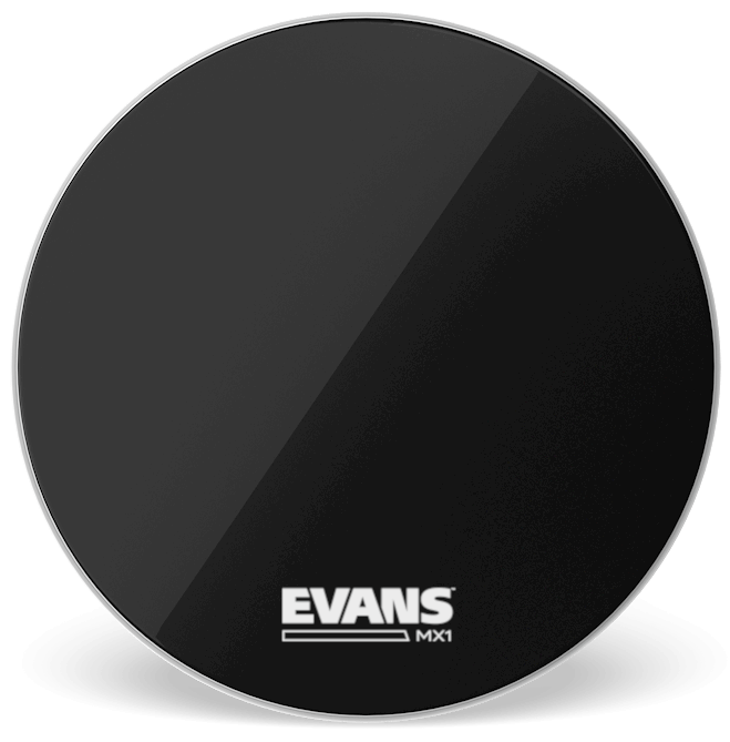 Evans MX1 Black Marching 22" Bass Drum Head