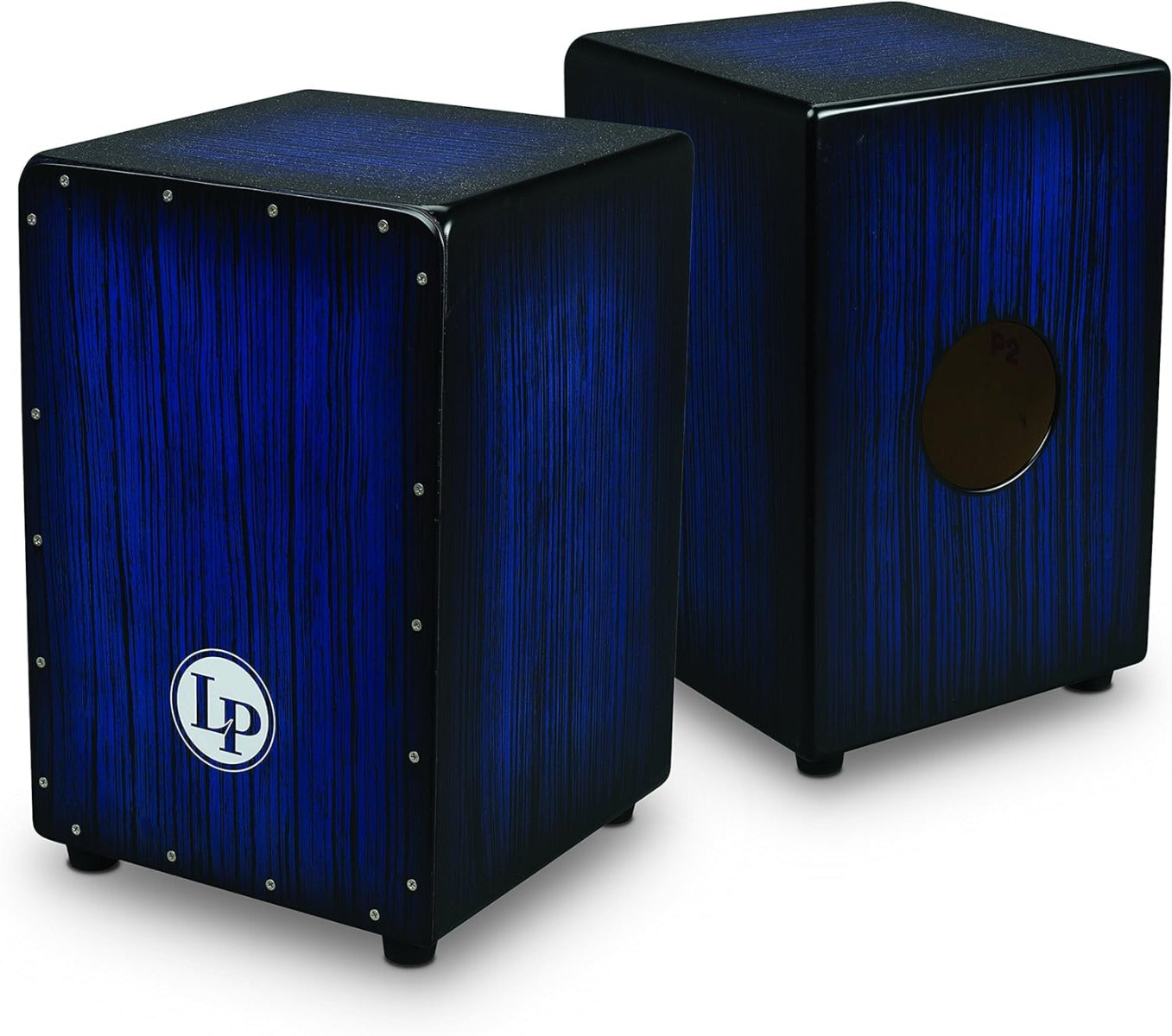 Latin Percussion Aspire Accents Cajon in Blueburst Streak