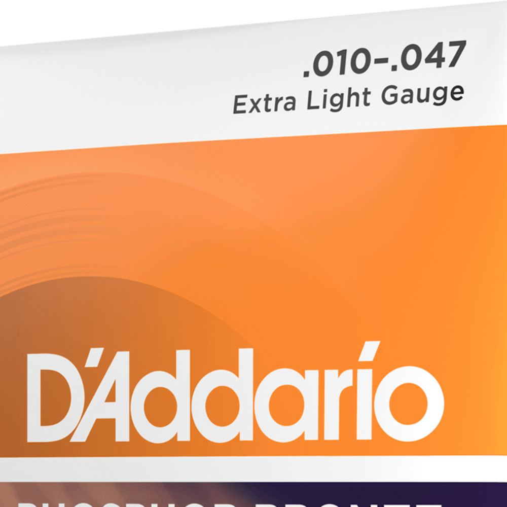 D'Addario EJ15 3D Phosphor Bronze 3 Sets Acoustic Guitar Strings Extra Light 10-47 Gauge