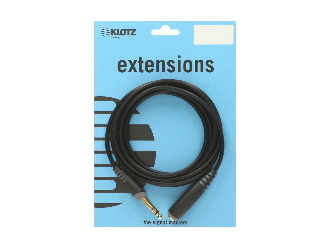 Klotz 3m Headphone Extension Cable 1/4" TRSM and TRSF