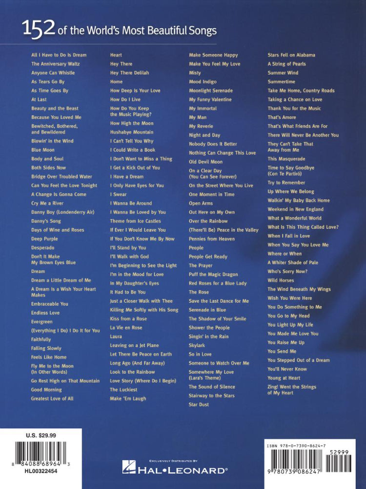 152 Of The Worlds Most Beautiful Songs PVG