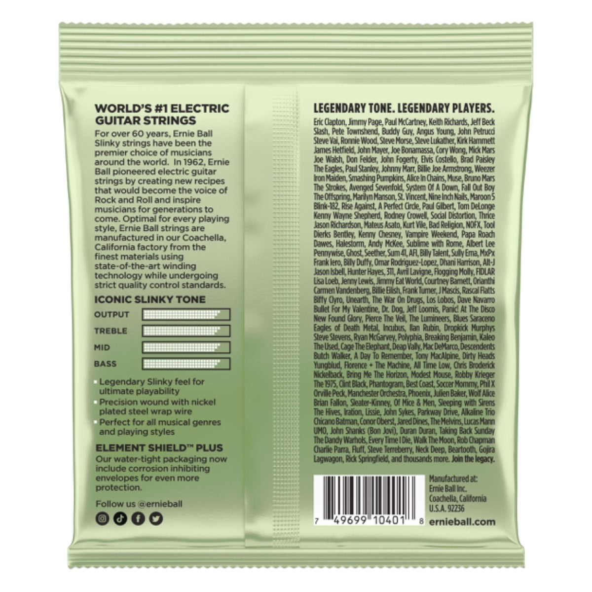 Ernie Ball Magnum Slinky Nickel Wound Electric Guitar Strings 12-56 Gauge