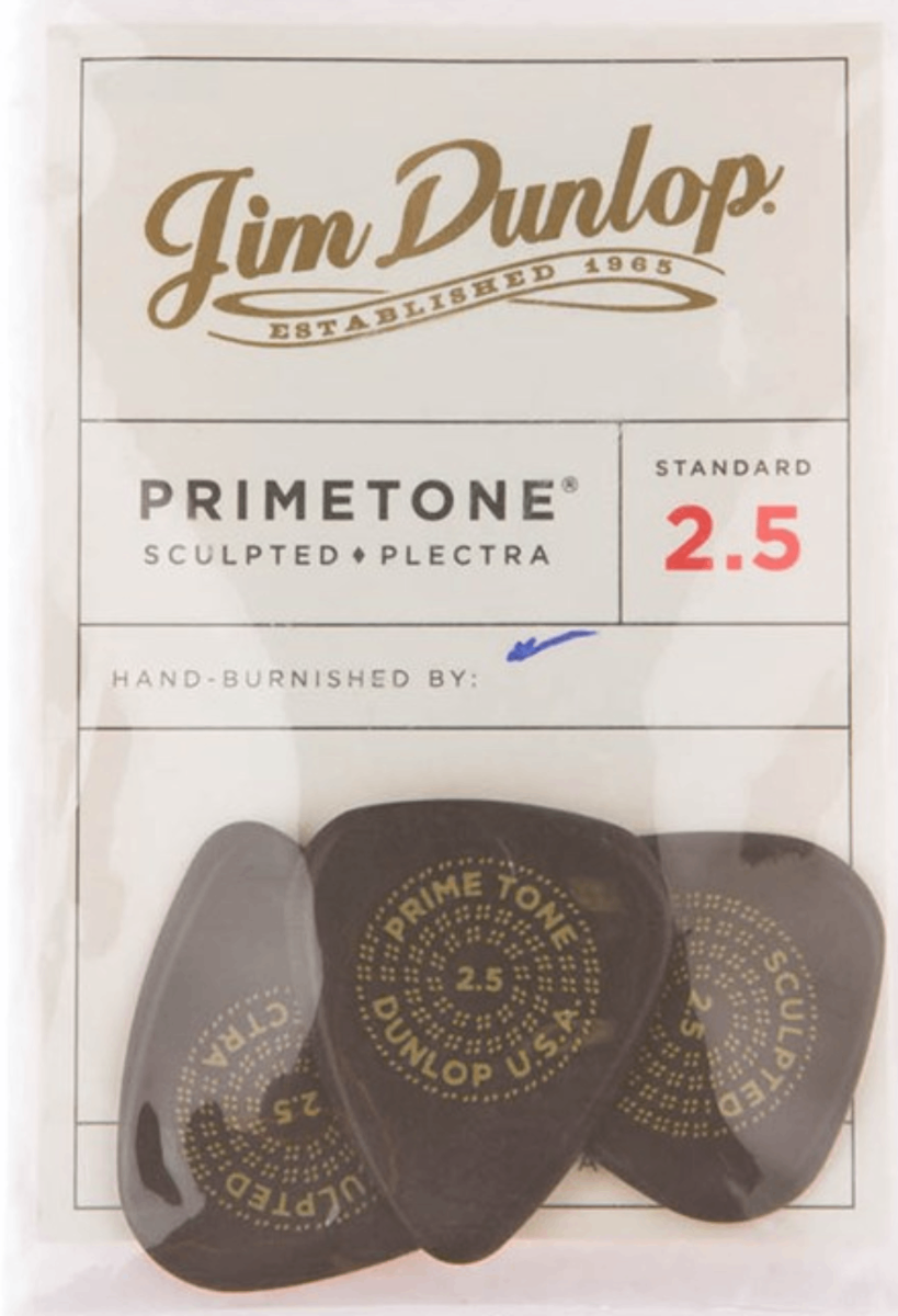 Dunlop Primetone Standard Smooth Picks 2.50mm Players 3 Pack