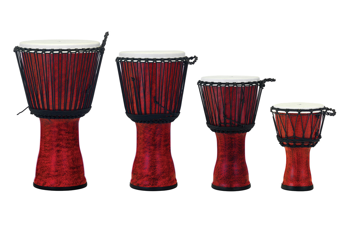 Pearl Percussion 10" Synthetic Shell Rope Tuned Djembe in Molten Scarlet
