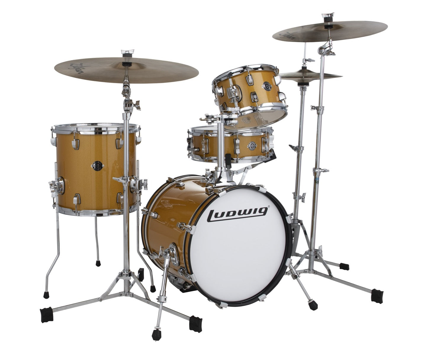 Ludwig Breakbeats 4 Piece Shell Pack In Gold Sparkle