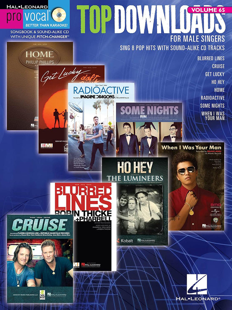 Top Downloads Pro Vocal Mens Edition Volume 65 BK/CD