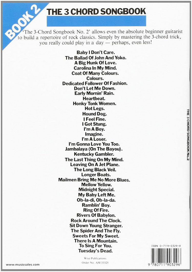 The 3 Chord Songbook Book 2 Guitar